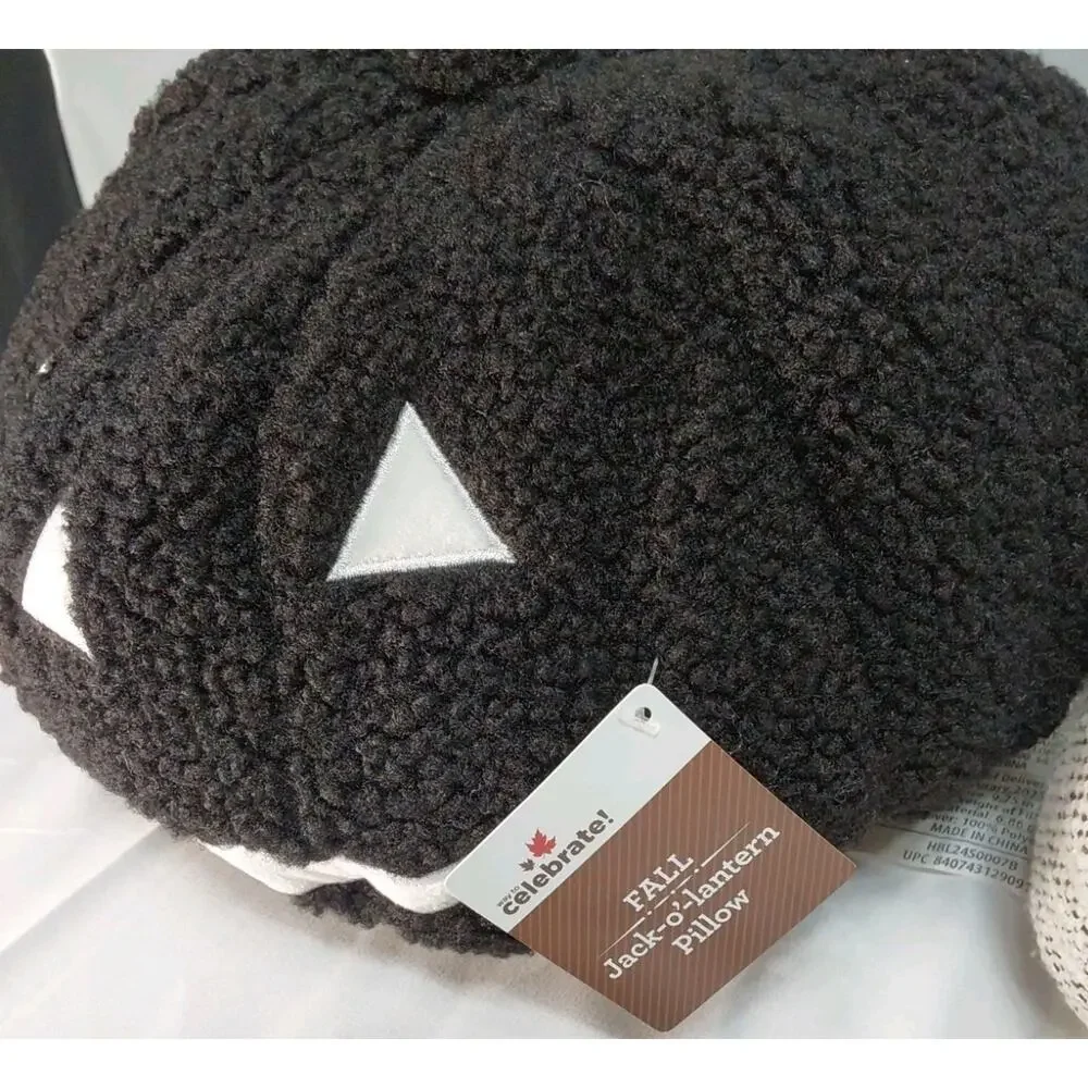 Way To Celebrate Set Of 2 Fall Jack-o-lantern & Bat Decorative Pillows